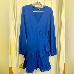 1. State V Neck Wrap dress with ruffles